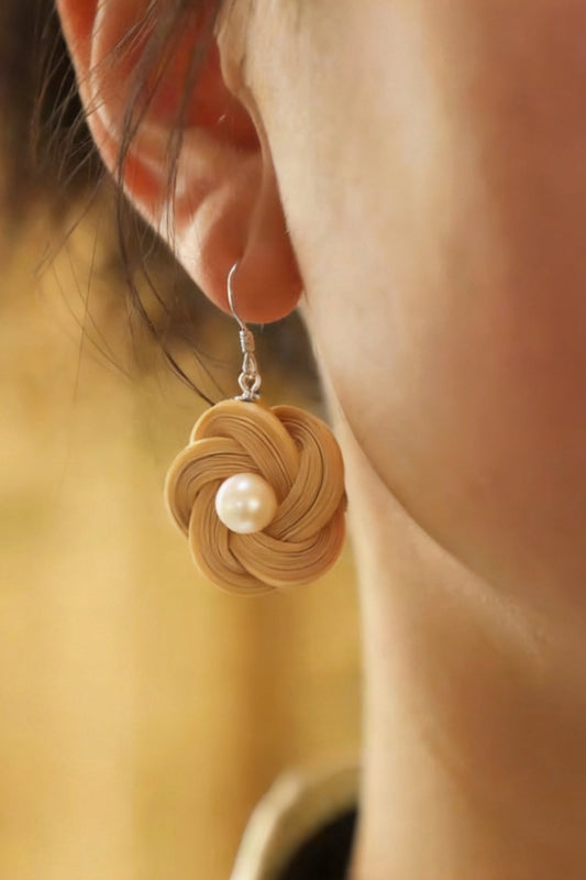Blossom Crescent Pearl Earrings