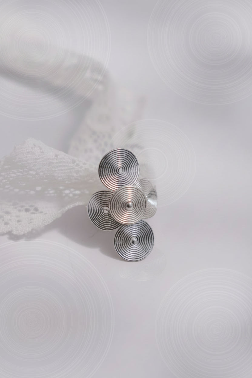 Spiral Multi-Ring Oval Ring