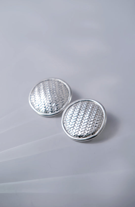 Weave Medallion Studs