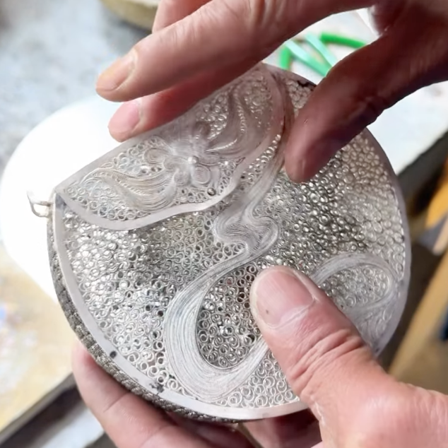 Silver Filigree Pouch (Customized)
