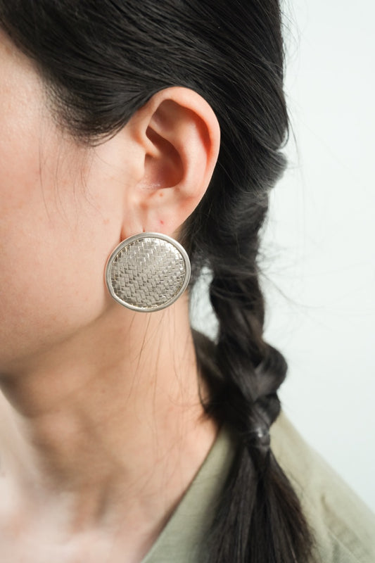 Weave Medallion Studs