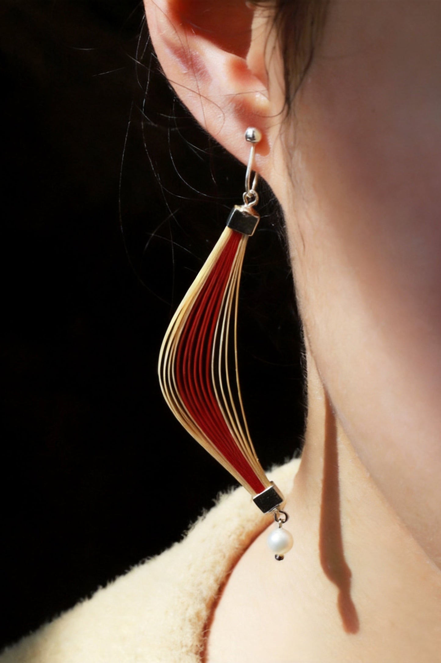 Startled Swan Drop Earrings