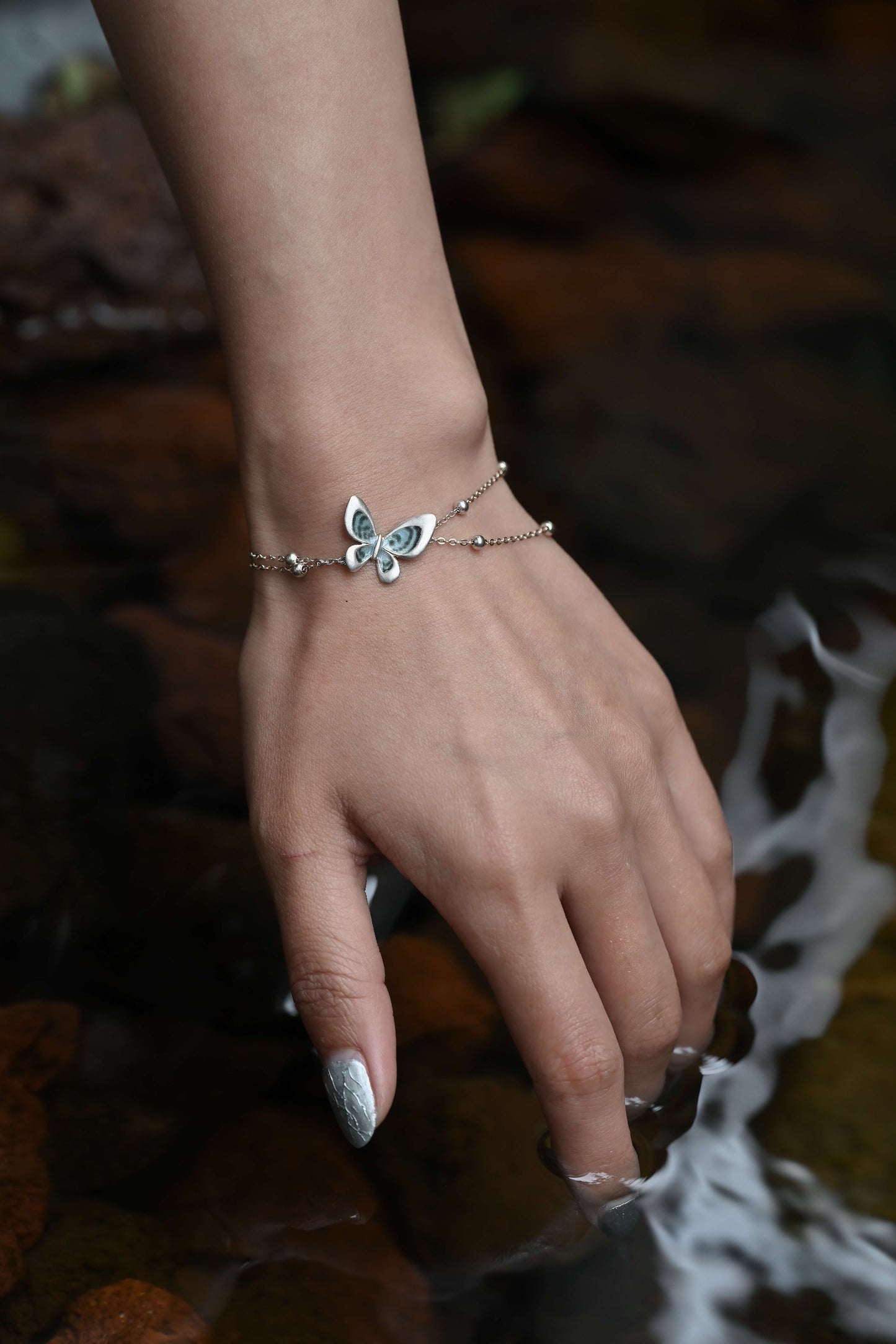 Butterfly Bracelet-Filigree/Enamel