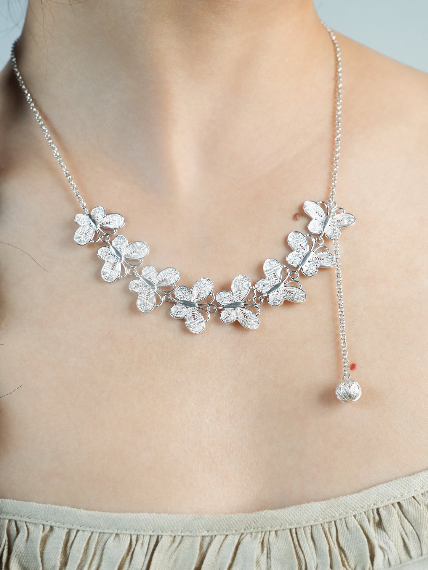 Filigree Butterfly Statement Necklace