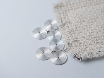 Water Vortex Triple-Drop Earrings