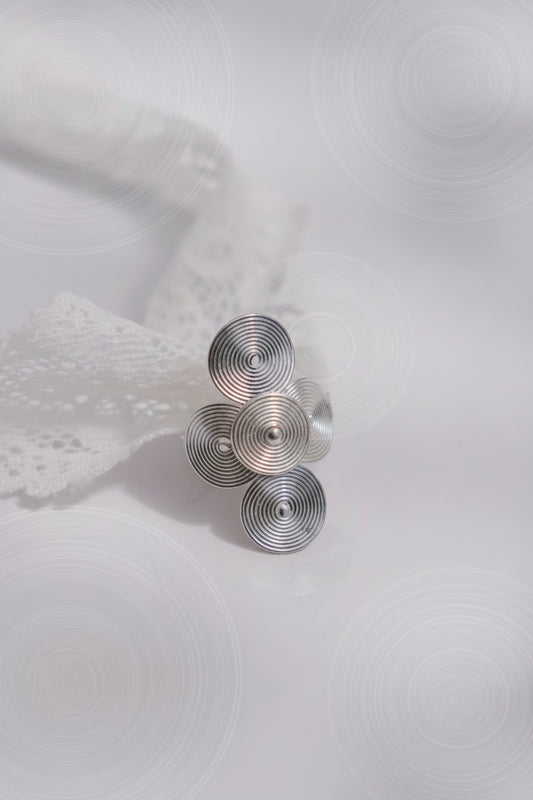 Spiral Multi-Ring Oval Ring