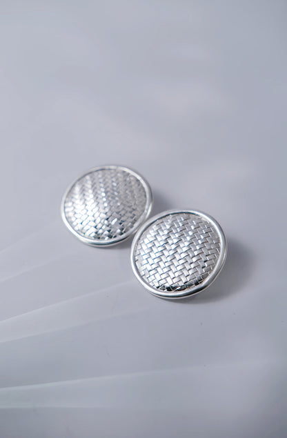 Weave Medallion Studs
