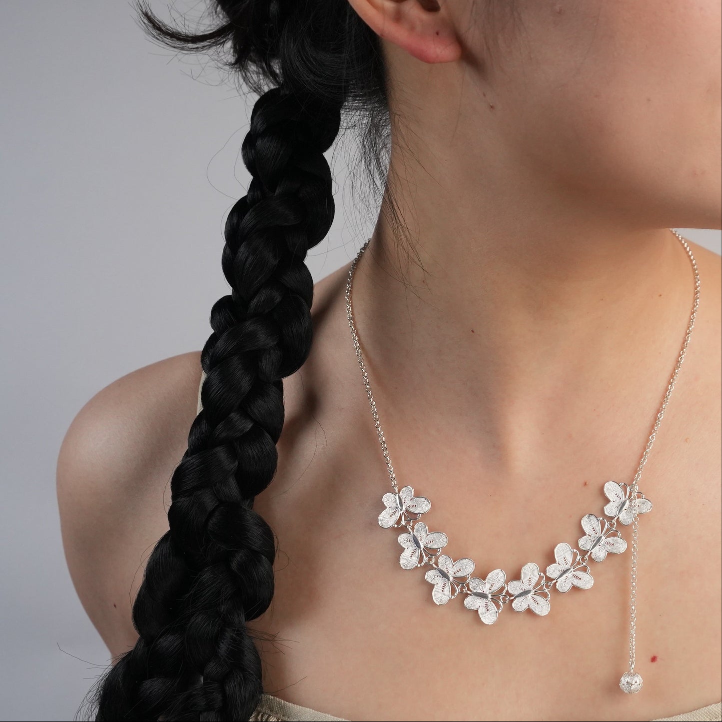 Filigree Butterfly Statement Necklace
