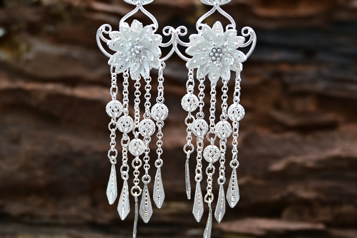 The Lotus & Filigree Sphere Earrings