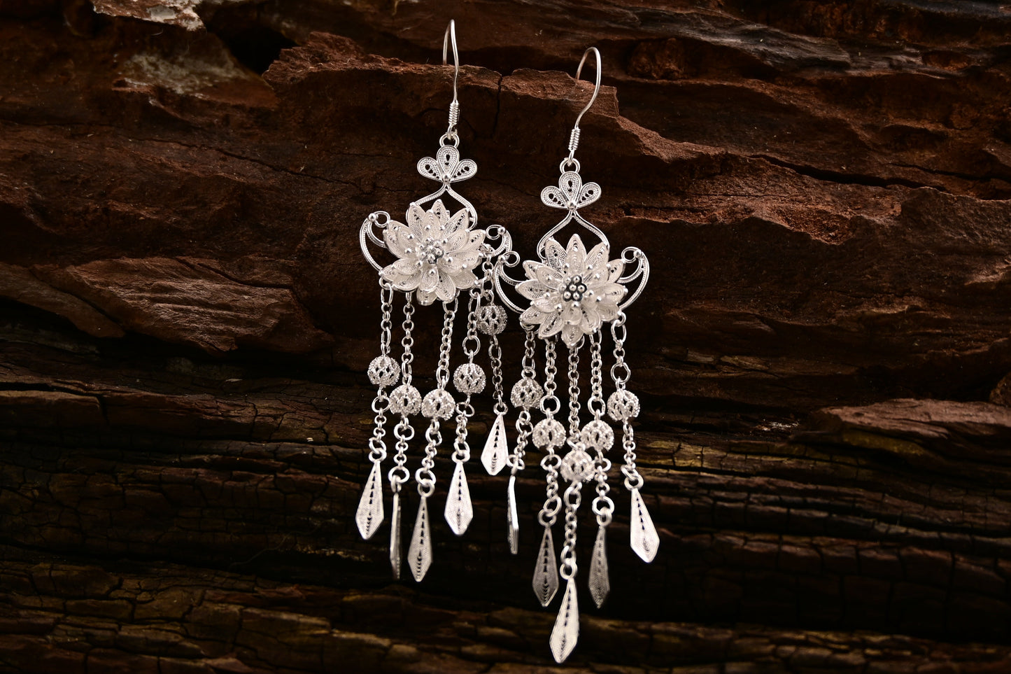 The Lotus & Filigree Sphere Earrings