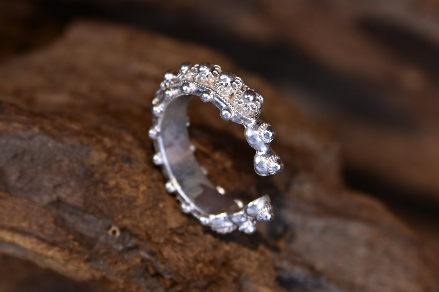 The Resilient Bloom Open Ring